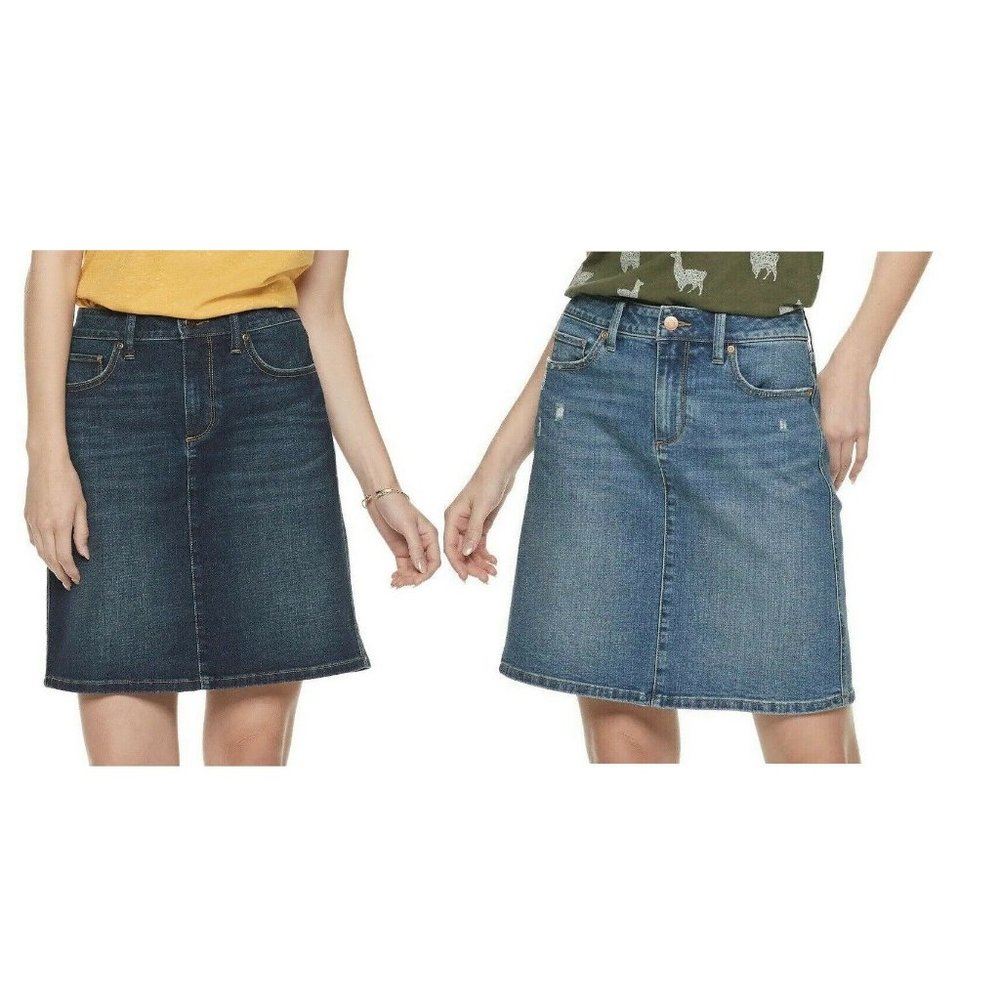 Women's Denim Skirt SONOMA Pencil 4, 16 NEW